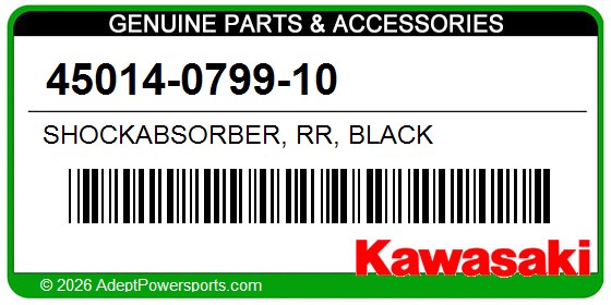 Kawasaki 45014-0799-10 Shockabsorber, Rr, Black