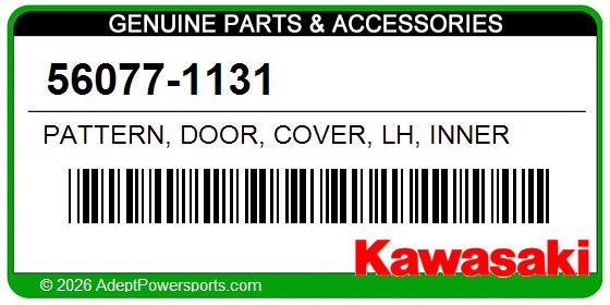 Kawasaki 56077-1131 Pattern, Door, Cover, Lh, Inner