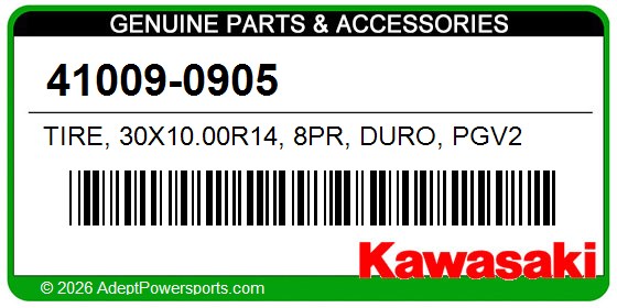 Kawasaki 41009-0905 Tire, 30X10.00R14, 8Pr, Duro, Pgv2