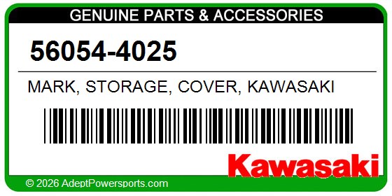 Kawasaki 56054-4025 Mark, Storage, Cover, Kawasaki