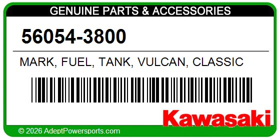 Kawasaki 56054-3800 Mark, Fuel, Tank, Vulcan, Classic