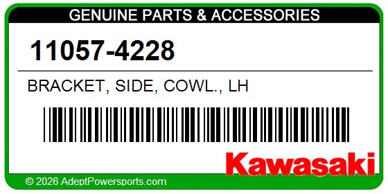 Kawasaki 11057-4228 Bracket, Side, Cowl., Lh