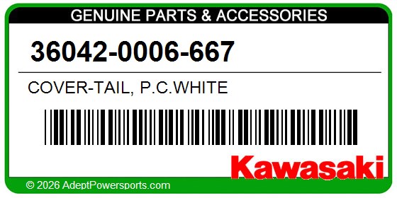 Kawasaki 36042-0006-667 Cover-Tail, P.C.White