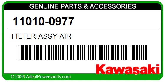 Kawasaki 11010-0977 Filter-Assy-Air