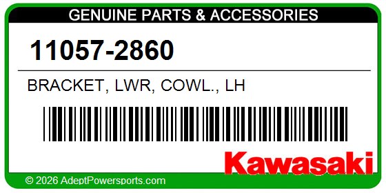 Kawasaki 11057-2860 Bracket, Lwr, Cowl., Lh