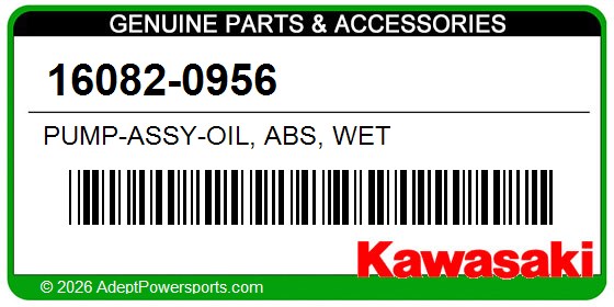 Kawasaki 16082-0956 Pump-Assy-Oil, Abs, Wet