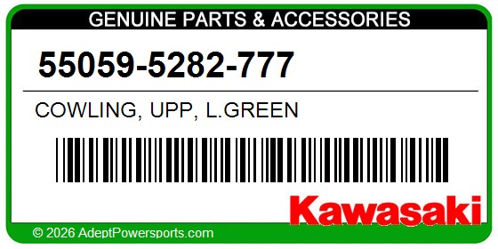 Kawasaki 55059-5282-777 Cowling, Upp, L.Green