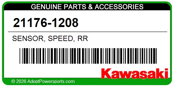 Kawasaki 21176-1208 Sensor, Speed, Rr