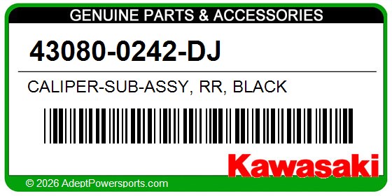 Kawasaki 43080-0242-DJ Caliper-Sub-Assy, Rr, Black