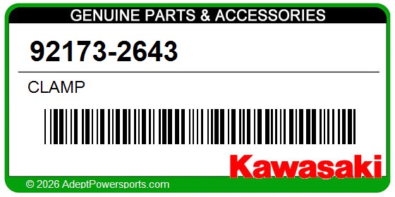 Kawasaki 92173-2643 Clamp