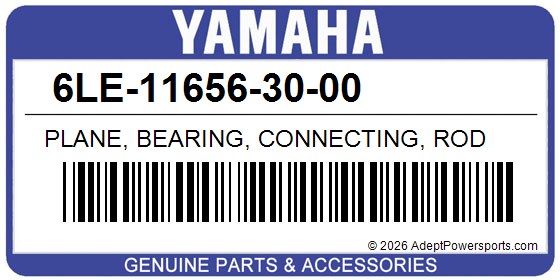 Yamaha 6LE-11656-30-00 Plane, Bearing, Connecting, Rod