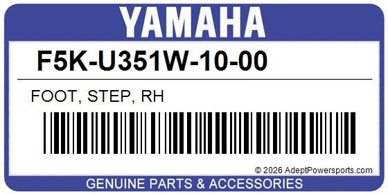 Yamaha F5K-U351W-10-00 Foot, Step, Rh