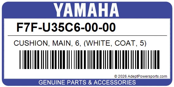 Yamaha F7F-U35C6-00-00 Cushion, Main, 6, (White, Coat, 5)