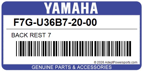 Yamaha F7G-U36B7-20-00 Back Rest 7