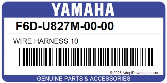 Yamaha F6D-U827M-00-00 Wire Harness 10