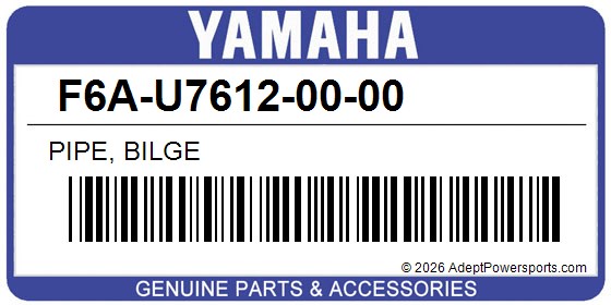 Yamaha F6A-U7612-00-00 Pipe, Bilge