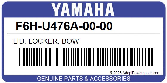 Yamaha F6H-U476A-00-00 Lid, Locker, Bow