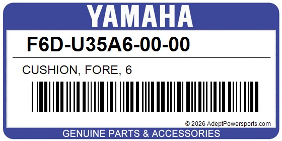 Yamaha F6D-U35A6-00-00 Cushion, Fore, 6