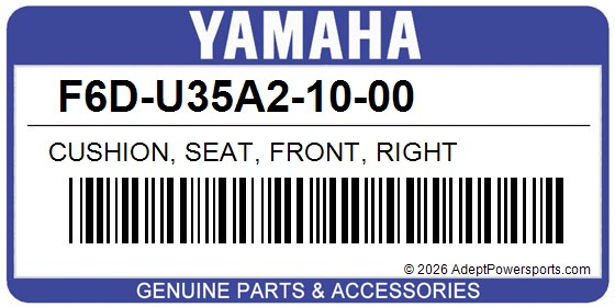 Yamaha F6D-U35A2-10-00 Cushion, Seat, Front, Right