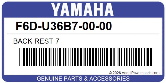 Yamaha F6D-U36B7-00-00 Back Rest 7