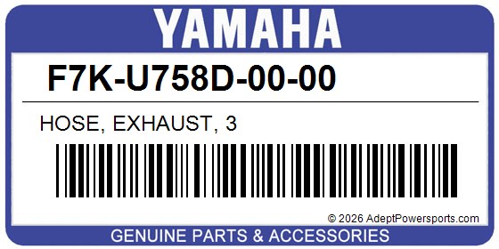 Yamaha F7K-U758D-00-00 Hose, Exhaust, 3