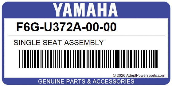Yamaha F6G-U372A-00-00 Single Seat Assembly