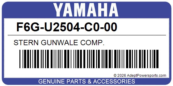 Yamaha F6G-U2504-C0-00 Stern Gunwale Comp.