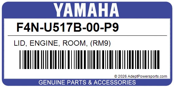 Yamaha F4N-U517B-00-P9 Lid, Engine, Room, (Rm9)