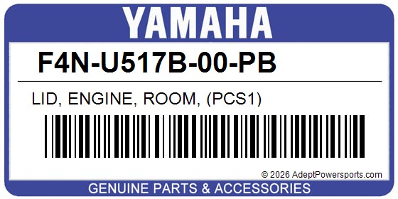Yamaha F4N-U517B-00-PB Lid, Engine, Room, (Pcs1)