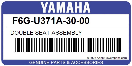 Yamaha F6G-U371A-30-00 Double Seat Assembly