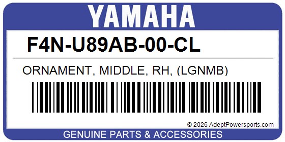 Yamaha F4N-U89AB-00-CL Ornament, Middle, Rh, (Lgnmb)