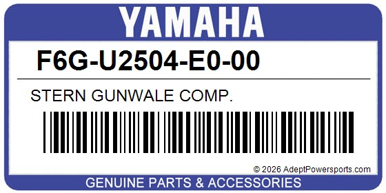 Yamaha F6G-U2504-E0-00 Stern Gunwale Comp.