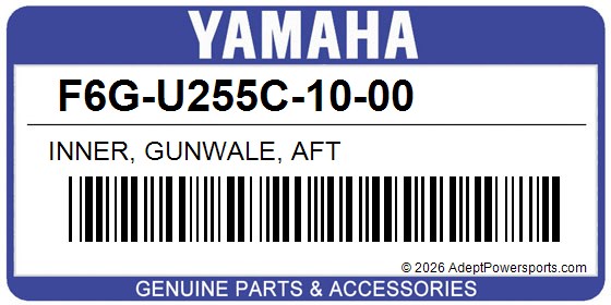 Yamaha F6G-U255C-10-00 Inner, Gunwale, Aft