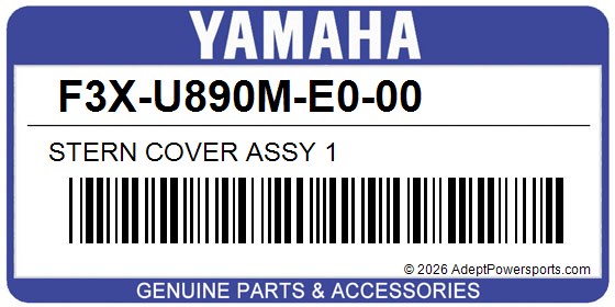 Yamaha F3X-U890M-E0-00 Stern Cover Assy 1