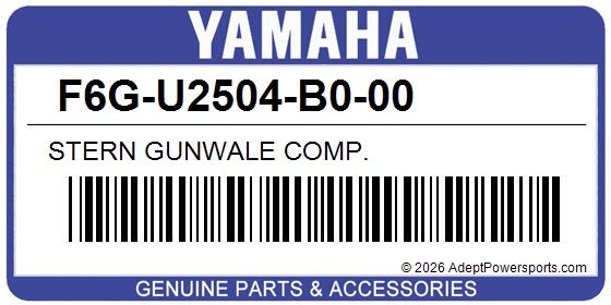 Yamaha F6G-U2504-B0-00 Stern Gunwale Comp.