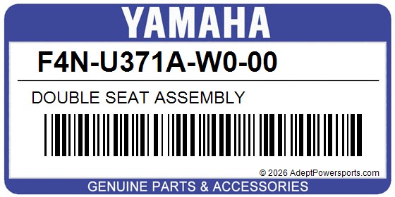 Yamaha F4N-U371A-W0-00 Double Seat Assembly