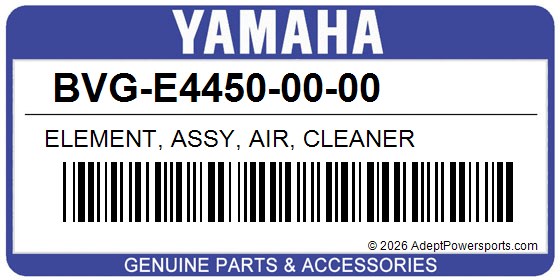 Yamaha BVG-E4450-00-00 Element, Assy, Air, Cleaner