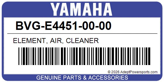 Yamaha BVG-E4451-00-00 Element, Air, Cleaner