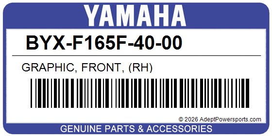 Yamaha BYX-F165F-40-00 Graphic, Front, (Rh)