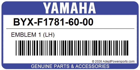 Yamaha BYX-F1781-60-00 Emblem 1 (Lh)