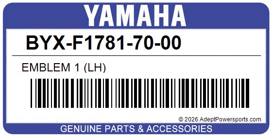 Yamaha BYX-F1781-70-00 Emblem 1 (Lh)