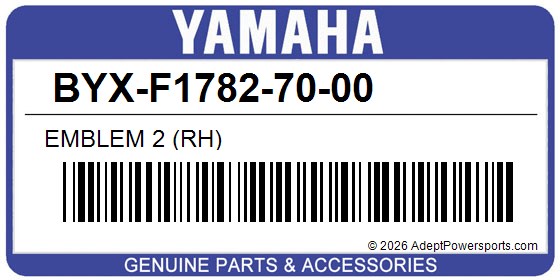 Yamaha BYX-F1782-70-00 Emblem 2 (Rh)