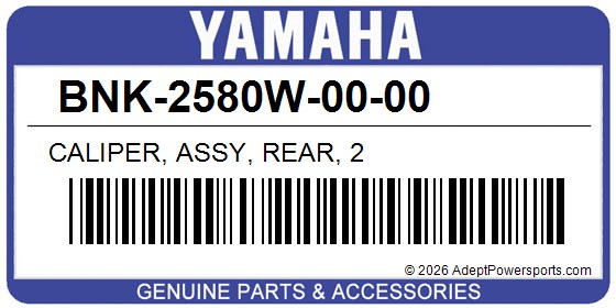 Yamaha BNK-2580W-00-00 Caliper, Assy, Rear, 2