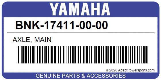 Yamaha BNK-17411-00-00 Axle, Main