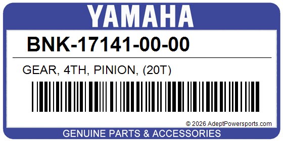 Yamaha BNK-17141-00-00 Gear, 4Th, Pinion, (20T)