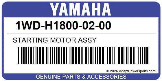 Yamaha 1WD-H1800-02-00 Starting Motor Assy