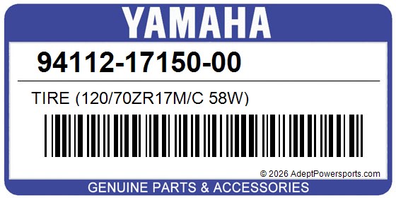 Yamaha 94112-17150-00 Tire (120/70Zr17m/C 58W)