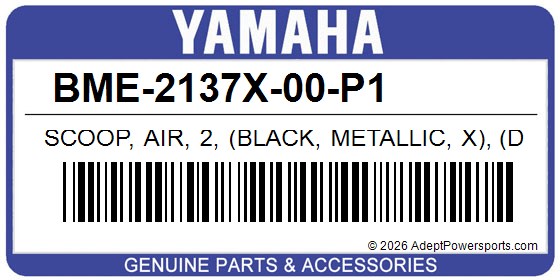 Yamaha BME-2137X-00-P1 Scoop, Air, 2, (Black, Metallic, X), (Dark, Bluish, Gray, Metallic, 8)