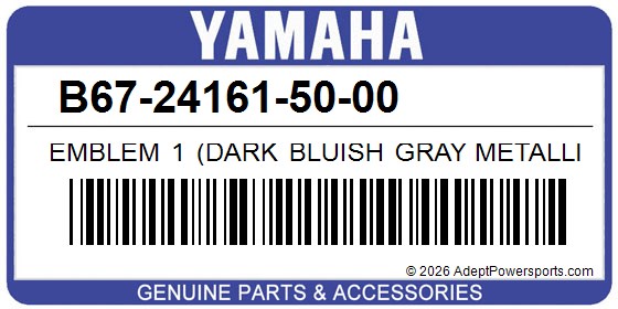 Yamaha B67-24161-50-00 Emblem 1 (Dark Bluish Gray Metallic 8)