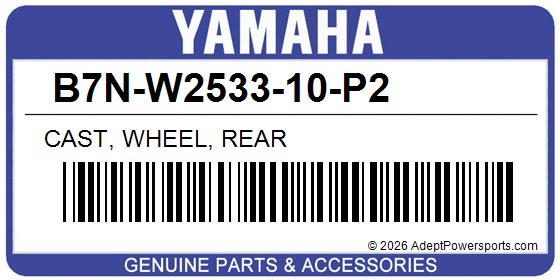 Yamaha B7N-W2533-10-P2 Cast, Wheel, Rear